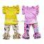 New Arrival Spring Summer princess Baby Girl Clothing outfit hot sale baby party Top With Pants Ruffle Set fashion flower pants