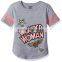 60% cotton 40% polyester top brand plain reversible sequin t-shirt