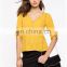 new style rounded back hem women daily smart casual wear blouse