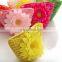 Fashion pink yellow paper straw coin pouch wallet