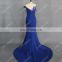 RP0138 Unique mermaid chapel train online prom dress shopping fashion sequined beaded prom dress evening dress royalblue color