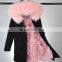2016 newest real fox fur parka for women brand military winter parka Fur Lined Parka
