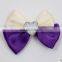 DOUBLE COLORS BOWKNOT WITH CRYSTAL CUTE BOWKNOT FOR CHILDREN HEADWEAR ACCESSORIES WEDDING CLOTHES DECORATION