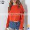 Fashion latest design sweatshirt production eyelet lace up high quality sweatshirts