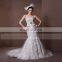 Beautiful Mermaid Lace & Beads Boat Neck Croset Back Wedding Dress Beading On Waist