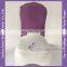 C002 Beautiful Chair Covers Dubai Lliy Petal Organza Purple Chair Covers