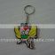cute custom made bee shaped soft pvc plastic keychain,2d rubber keyrings with your own design