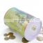 Round shaped tin coin bank hidden tin money boxes wholesale
