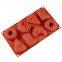 Free Sample Food Grade Heat resistant Nontoxic Silicone Mousse Cake Friandises Pudding Baking Mold 8holes