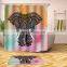 i@home eco friendly polyester waterproof african elephant bath shower curtain custom 3d