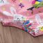 2019 Easter Egg Pink Baby Rompers Bunny Full Print Bodysuit Rabbit Fly Sleeved Floral Bodysuits