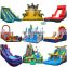 bouncy outdoor air filled adult obstacle big inflatable slide with rock climbing wall