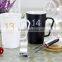 Creative 1314 frosted glass Black and white couple cups