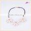 Classic Rope Chain Crystal Flower Choker Chunky Statement Necklace
