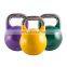 Power Training Fitness Equipment Stocked Customized Logo Colored Steel Competition Kettleball