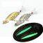2.5/3.5/5/7/10/15g High Quality New Design Glow  In Dark Leech Luminous Metal Spoon Fishing