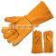 OEM Pakistan Manufacturing Hand Protection Industrial Safety Working Leather Welding Gloves For Men's