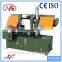 Double column metal straight cutting hydraulic horizontal band saw for wood