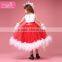 Dancing Stylish Baby Girls Casual Long Feather Red Dress for Party Wholesale