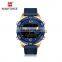 NAVIFORCE NF9128 Brands Mans Stylish Classic Watches Best Quartz Digital Leather Strap Back Light Casual Watch For Men