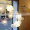 Modern Metal Ceiling Glass Globe Chandelier for Living Dining Room Bedroom Kitchen LED Pendant Light