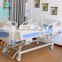 Back Lifting ICU Medical Patient Room Furniture 4 Cranks Hand-operated Five Functions Hospital Beds on Sales