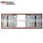 Horizontal wooden white 4 panel tempered glass aluminium sliding windows with mosquito net