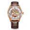 Oem Stainless Steel case Back Water Resistant chinese mechanical Movement skeleton watches men automatic