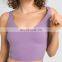 New Hot Sale Soft Custom Logo Shockproof U Back Sexy Sports Bra Ladies Workout Gym Fitness Yoga Crop Tank Top For Women