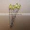 Diffused lens yellow green 3mm round led diode