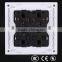 PC material white 4 gang power outlet, level switch, 4-way toggle switch