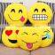 free sample Funny rabbit emoji pillow/Quality most popular stuffed rabbit toy with emoji pillow