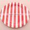 9 Inch Disposable Colorful Round Striped Paper Plate