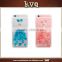Real Dry Flower Inside Soft TPU Mobile Phone Case for iPhone6s 6s Plus Girl Lady Dress Bling Luxury Diamond