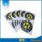 Custom circular grid at the end coated paper stickers, custom stickers