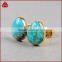 Natural turquoise stone beads jewelry earring