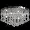 3 Light Ceiling Flushmount Light(Lampara de Techo) in Chrome Finish With Crystal Accents