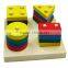 Kids Early Math Learning Four Geometric Shapes Wooden Sorting Board