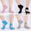 Comfortable open toe toe cotton knitted yoga socks, anti-skidding fitness five toe yoga socks