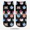 Fashion Cats Faces Wear High Quality 3d Digital Full Print Colorful Ankle Socks Sports Unisex Custom Hot Sale Stretch Spandex