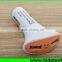 Wholesale 2 usb port 2A mini usb car charger with luminous smile face