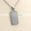 Stainless steel rectangle pendant custom rectangle pendant tag engravable