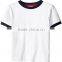 100% cotton teenager boys cheap custom printed t shirt with contrast ringer wholesale China