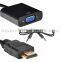 H-D-M-I Male To VGA With Audio HD Video Cable Converter Adapter For PC