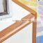 Modern white high glossy and teak veneer pattern night stand