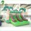small size inflatable frost shape green slide , inflatable 2 lines water slides