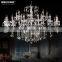 New Arrival Crystal Chandelier in Chrome Color Wrought Iron Chandelier for Hotel MD2520-L24