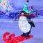 Outdoor animated glass sculpture christmas penguin decorations