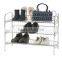 3 layer stainless steel/wooden shoe rack /shoe storage
