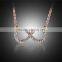 Fashion Shining Digital 8 Gold Plated Rhinestone Pendant Necklace Long Chain for Women Jewelry Gifts